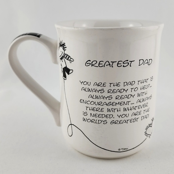 Children Of The Inner Light White Greatest Dad Porcelaine Mug Black White 16oz - Picture 5 of 15